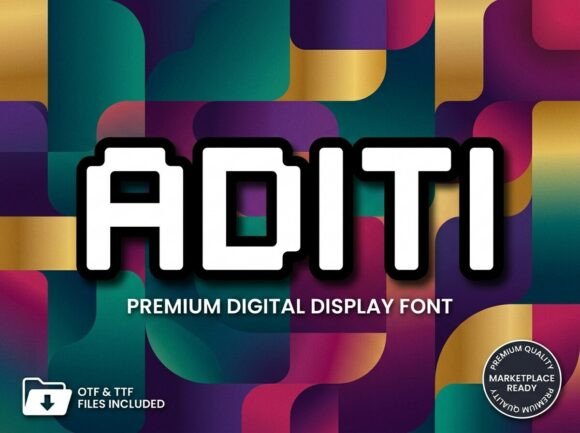 Aditi: A Modern Display Font for Digital Creators