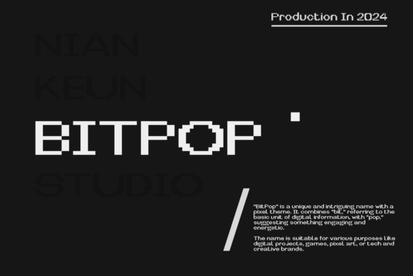 Bitpop: A Dynamic Pixel Typeface for Modern Design