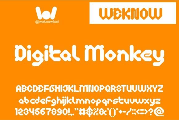 Digital Monkey: A Playful Tech Display Font