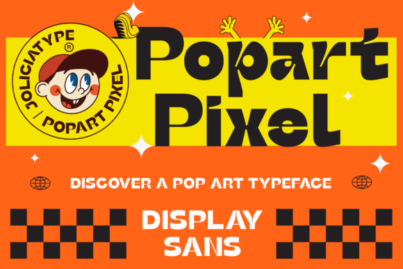 Discover Popart Pixel: Bold Sans Serif for Impactful Design