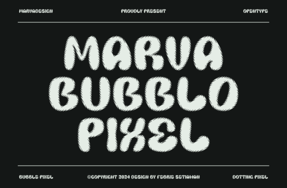 Marva Bubblo Pixel: A Fun Retro-Modern Font