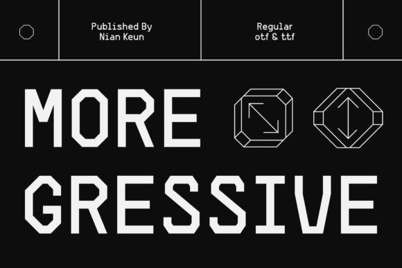 Moregressive: A Tech-Inspired Display Font for Modern Design