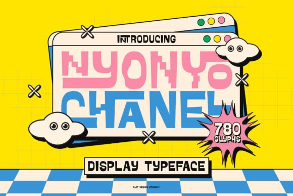 Nyonyo Chanel Typeface: A Groovy Display Font for Creative Projects