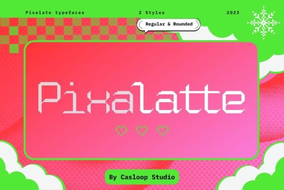 Pixalatte Typeface: Pixel-Perfect Y2K Nostalgia