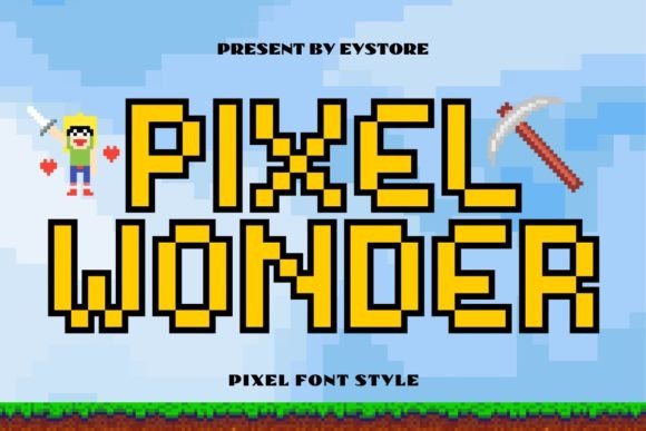 Pixel Wonder: Energetic Display Font for Bold Designs