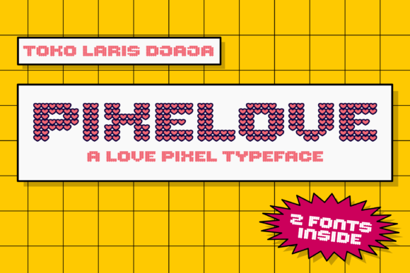Pixelove: A Retro Heart Font for Timeless Designs