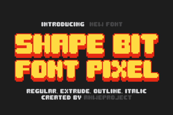 Shape Bit: A Pixel Font for Retro Digital Designs