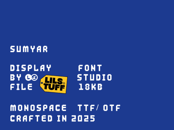 Sumyar Monospace: Bold Pixel Font for Retro Design