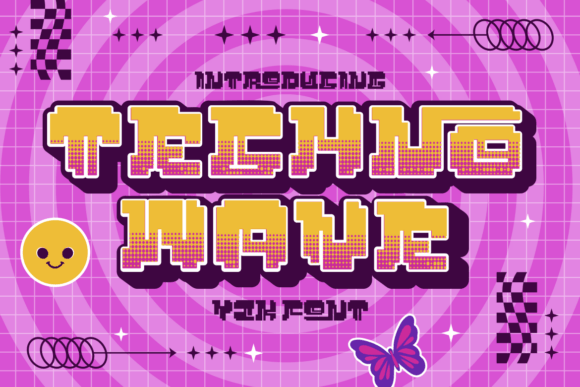 Techno Wave: A Futuristic Y2K Font for Bold Designs